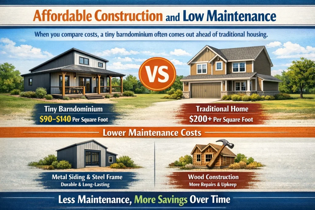 Affordable Construction and Low Maintenance
