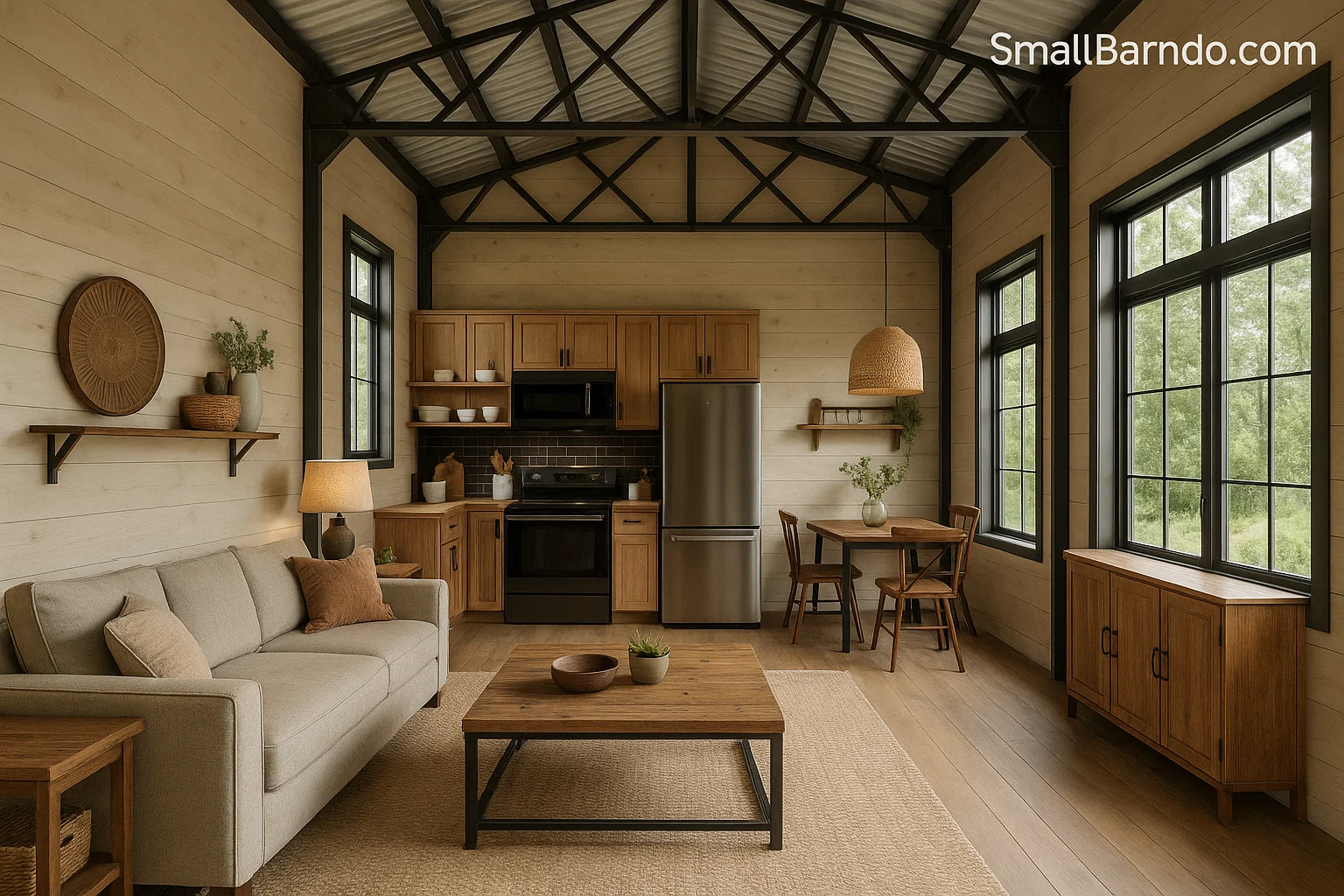 12 Clever Designs Inside Small Barndominium Homes for Max Space