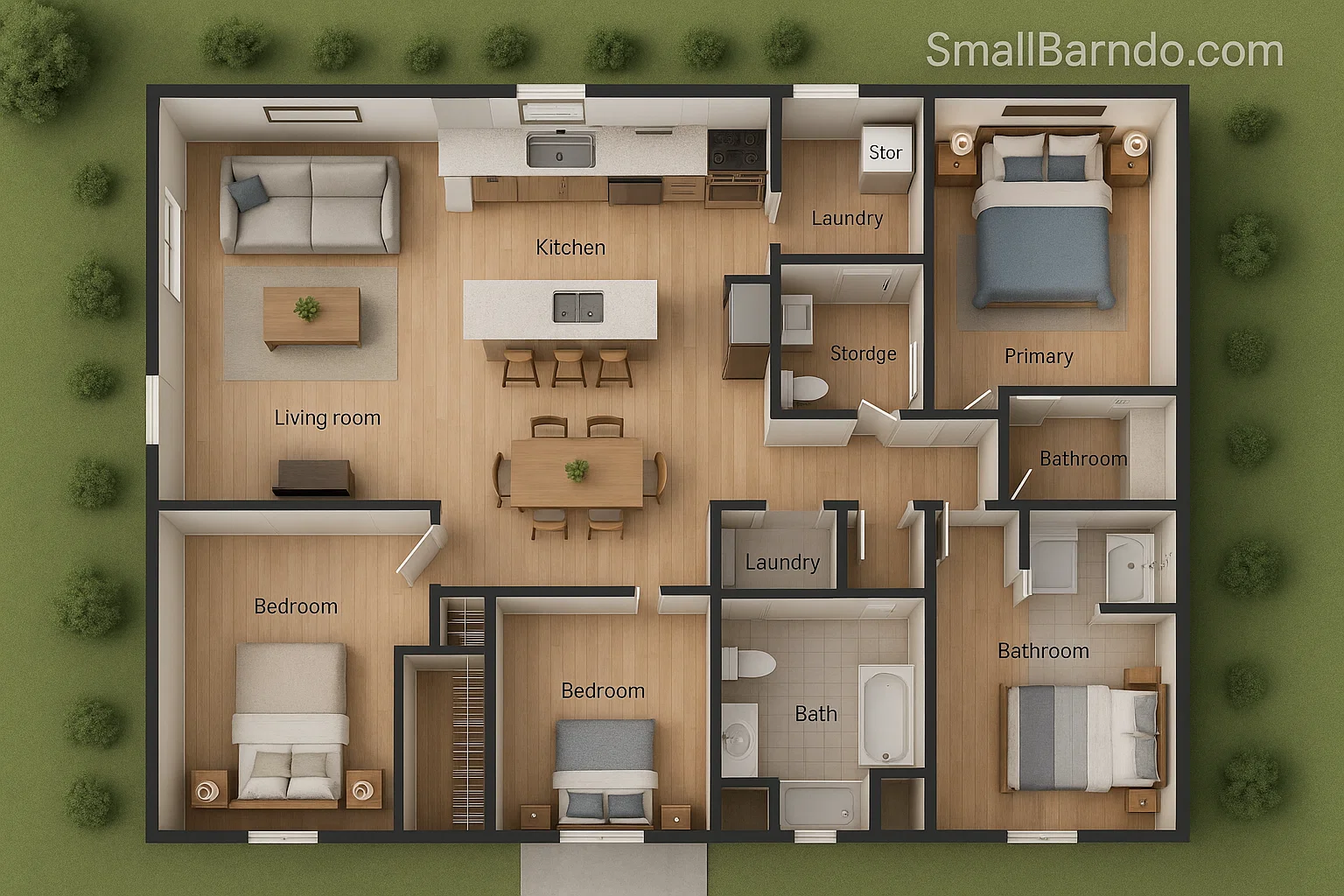 12 Ideal 3 Bedroom 2 Bath Floor Plans for Family Homes