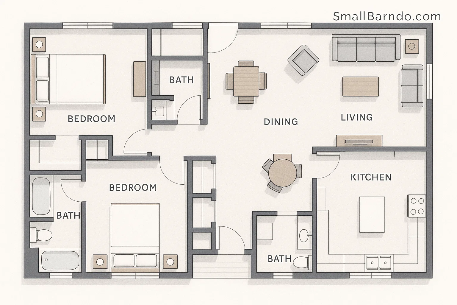 15 Ultimate 2 Bedroom 2 Bathroom Floor Plans for Maximum Privacy & Comfort