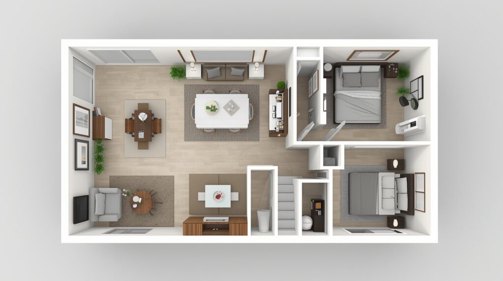 Affordable and Modern Floor Plans for Two Bedroom Homes