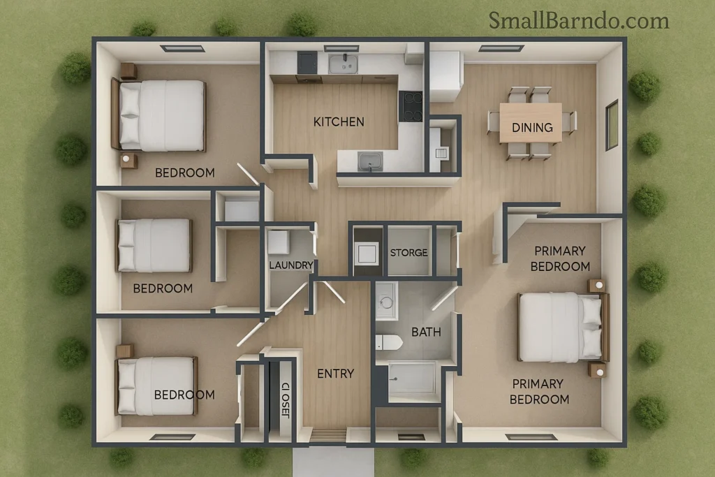 12 Ideal 3 Bedroom 2 Bath Floor Plans for Family Homes