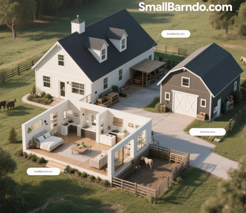 Integrated House Plans with Barn Barndo Designs for Modern Living