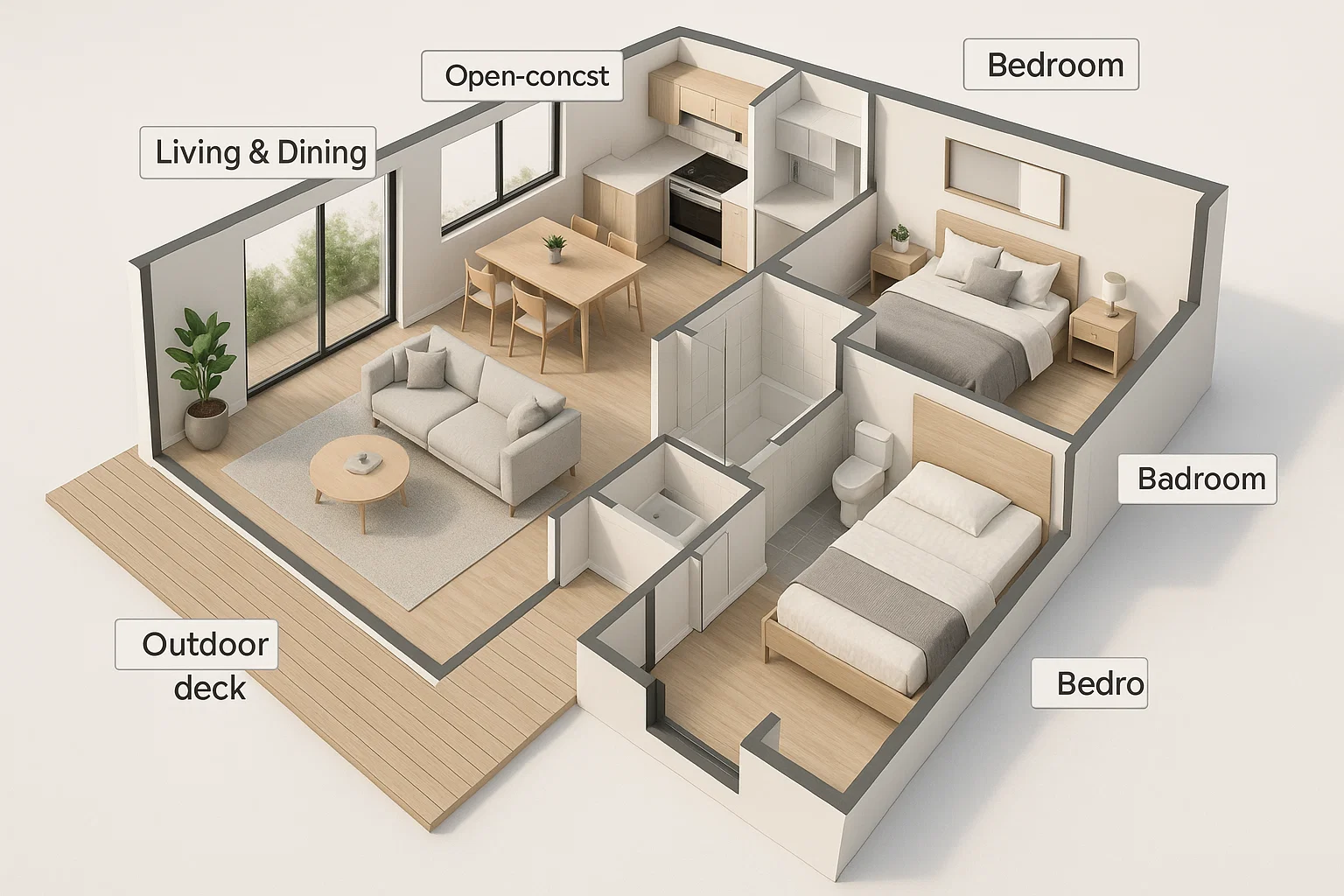 Modern Floor Plan of Two Bedroom Houses for Every Lifestyle