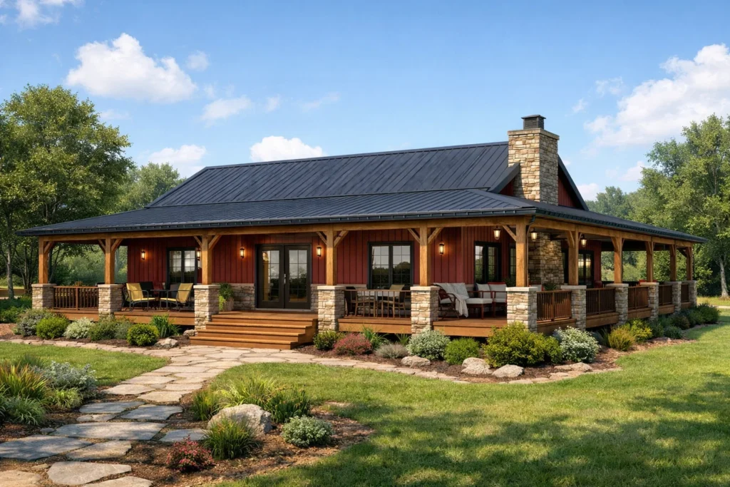 The Single-Story Ranch Barndo (1,200 – 1,600 sq. ft.)