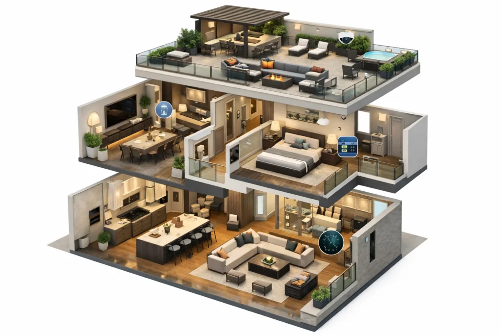 Two-Story Urban Smart Home