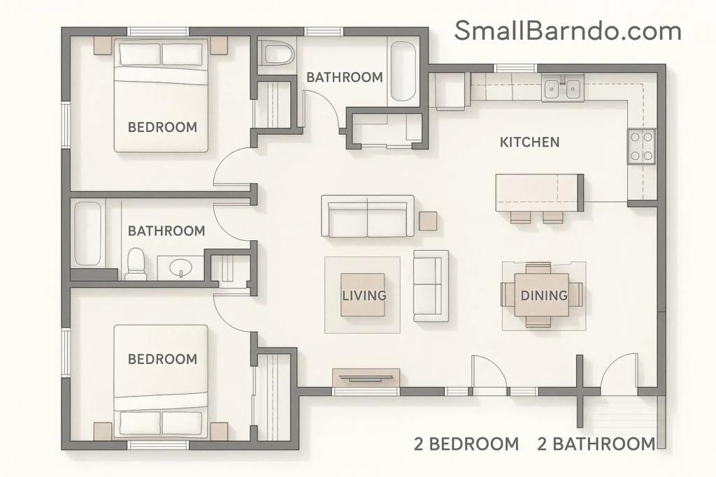 15 Ultimate 2 Bedroom 2 Bathroom Floor Plans for Maximum Privacy & Comfort