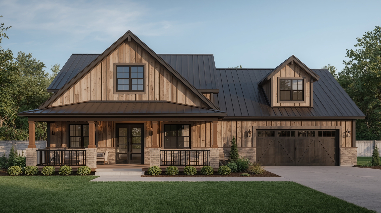 farm house plans​​ Rustic Charm Meets Modern Comfort