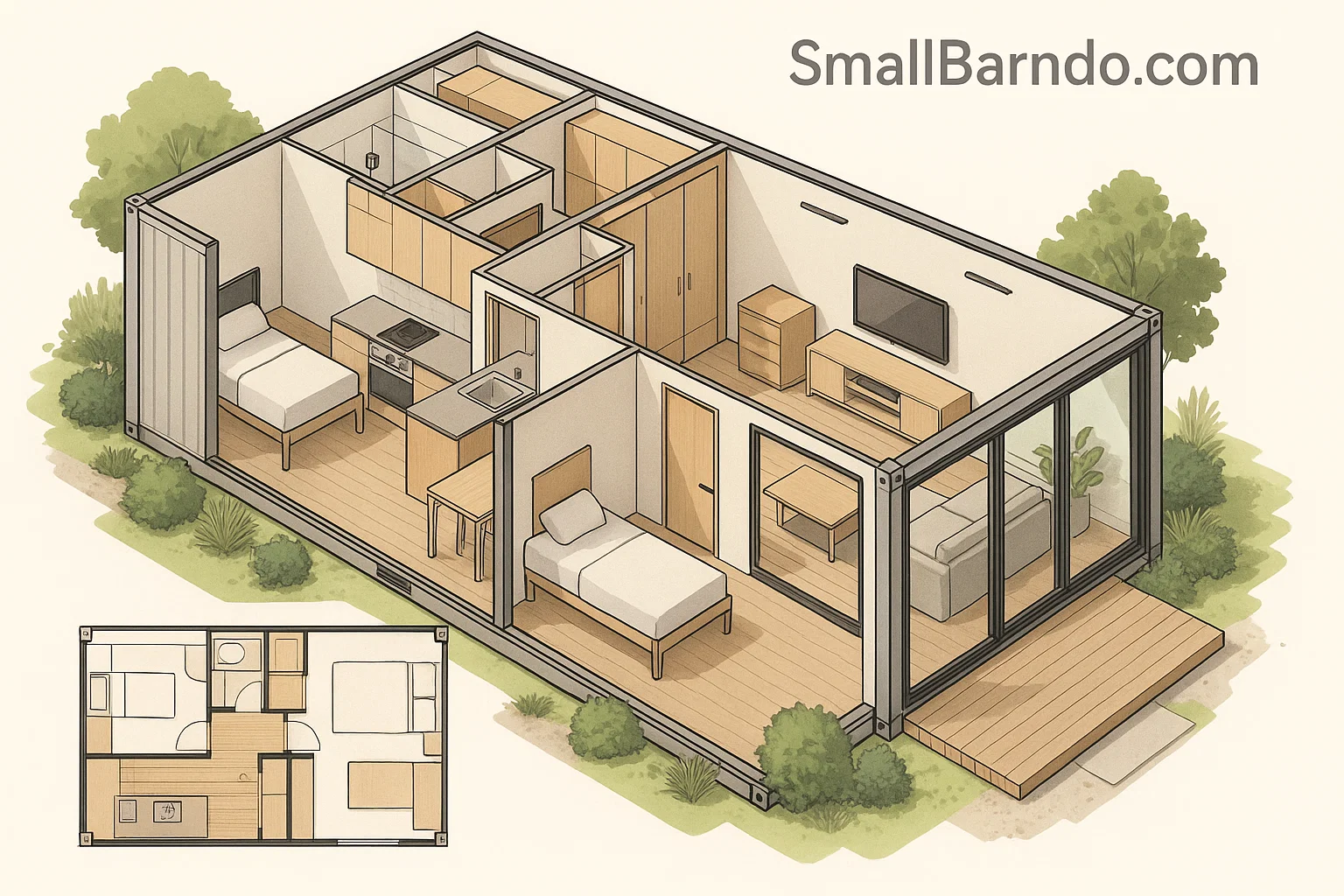 30 Brilliant Container House Layouts for 40ft and Multi-Container Designs