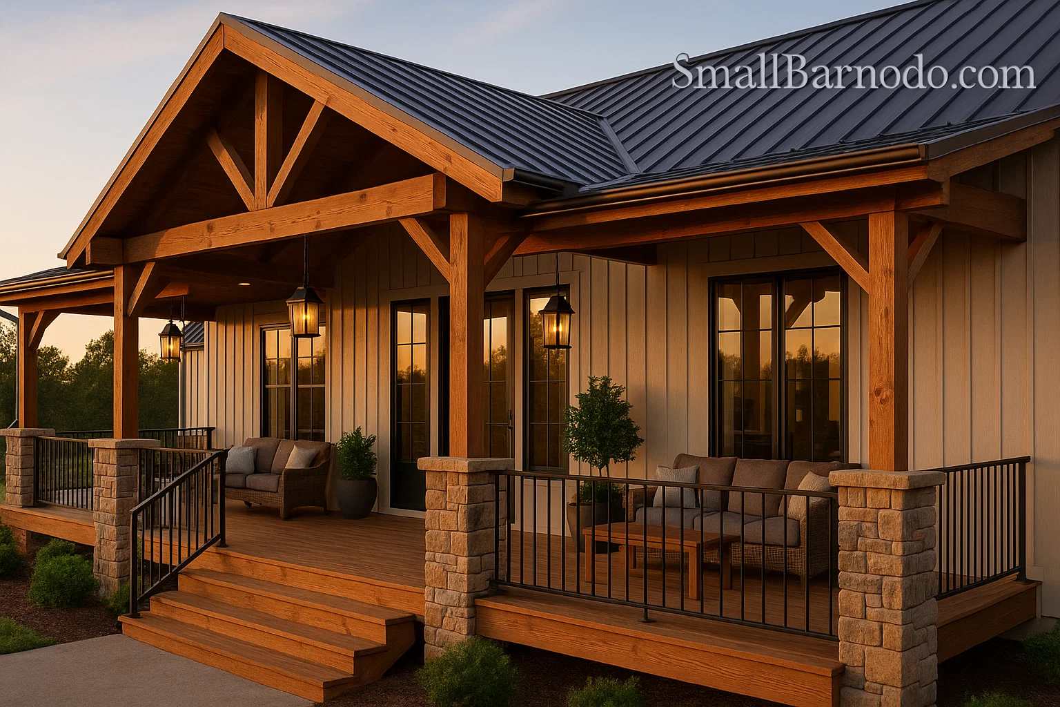 35 Breathtaking Barndominium Porch Ideas Photos, Designs, and Materials
