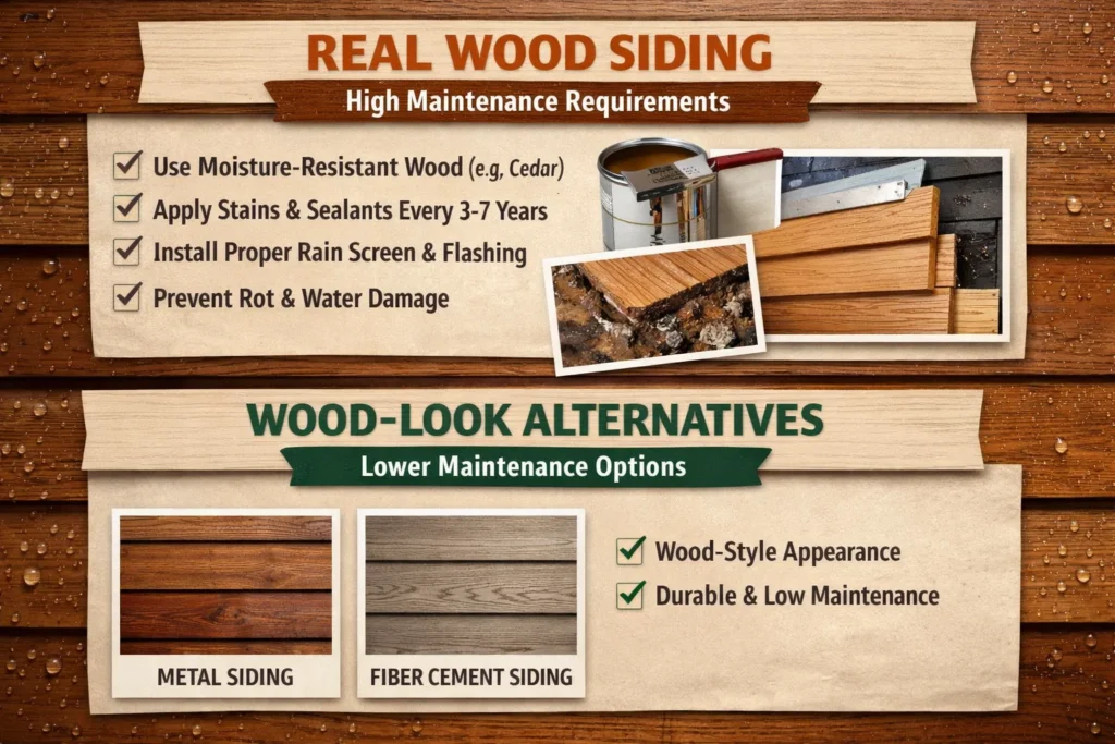 Can I use real wood siding on my barndominium without it rotting quickly