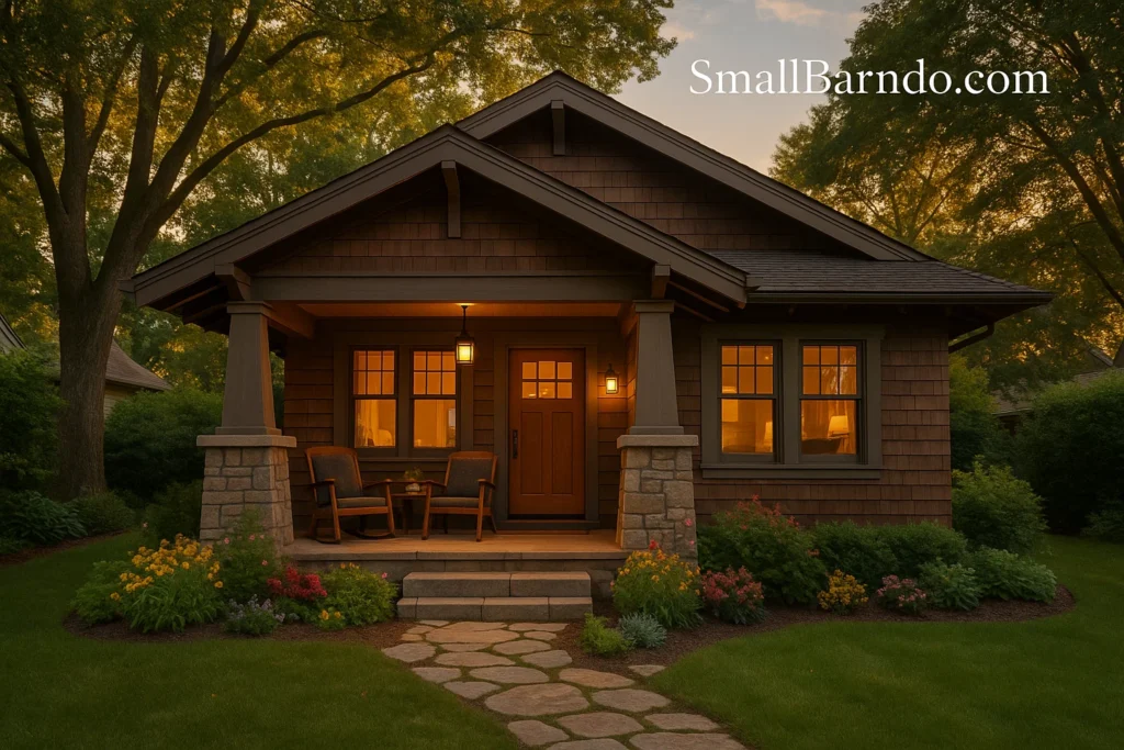 Flawless Small Craftsman Bungalow Authentic Details, Built-ins, and Tapered Columns