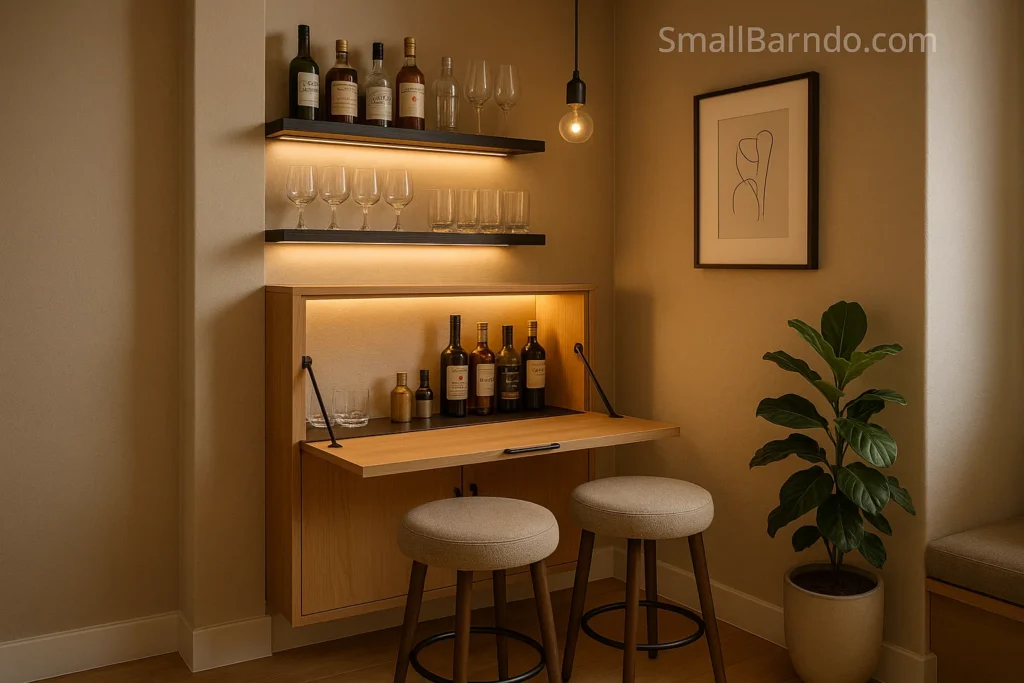 20 Ingenious Small Home Bar Ideas for Corners, Closets, and Kitchens