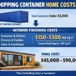 Is it expensive to finish the interior of a shipping container home?