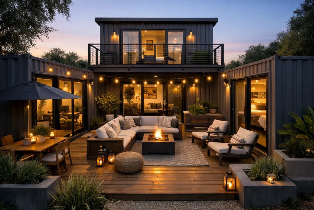 L-Shaped or U-Shaped (The Courtyard Connector)