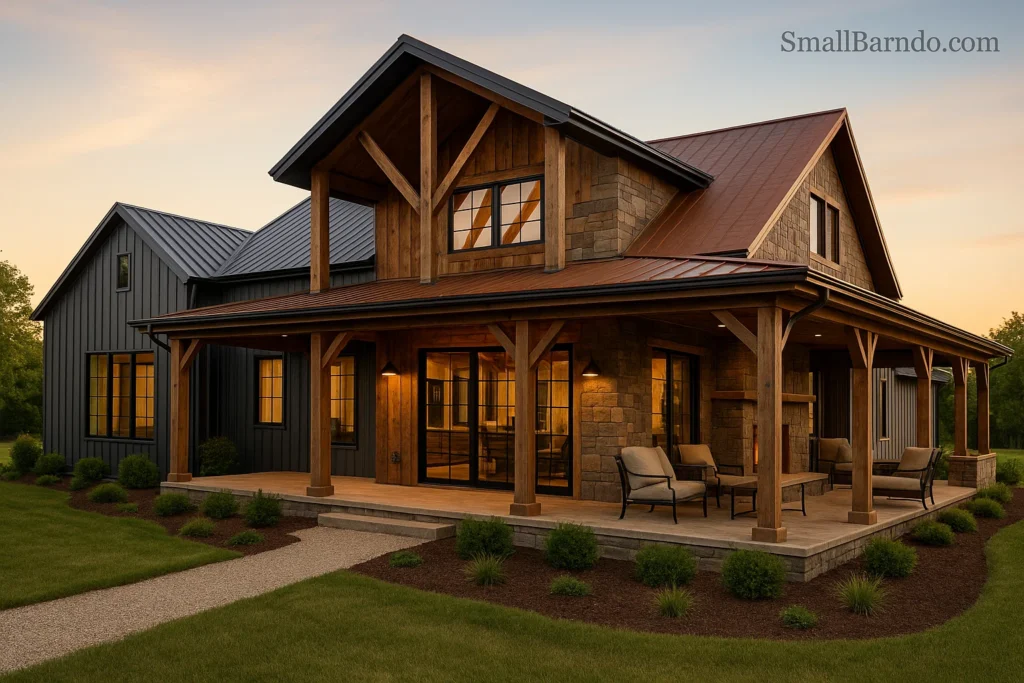 Masterful Barndominium Exterior Ideas The Best Siding Combinations (Wood, Stone, Metal)