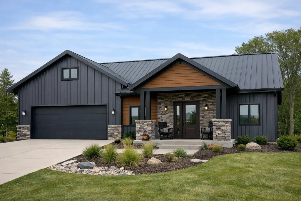 What is the most cost-effective and durable combination for a barndominium exterior ideas