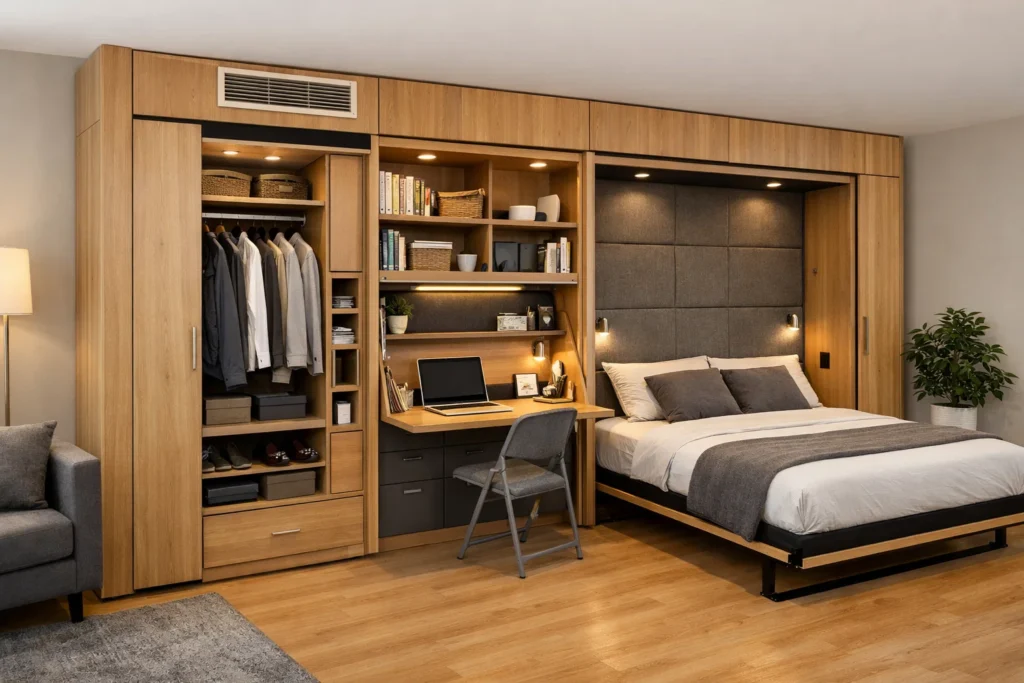 A Sleeper Wall is a 2-foot-deep structural element that houses your closet